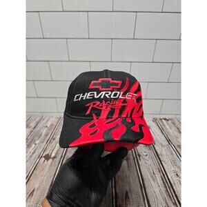 Vintage Chevrolet Wrap Around Embroidered Flame Adjustable Snapback Hat